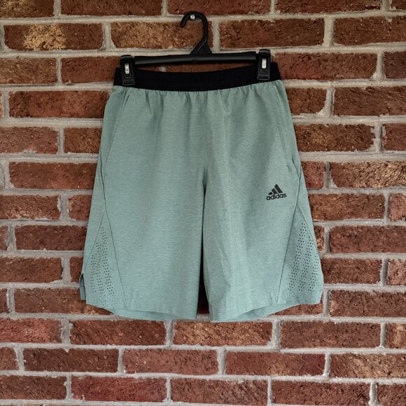 adidas athletic shorts * light green * vented * mens size small * euc - Picture 1 of 12